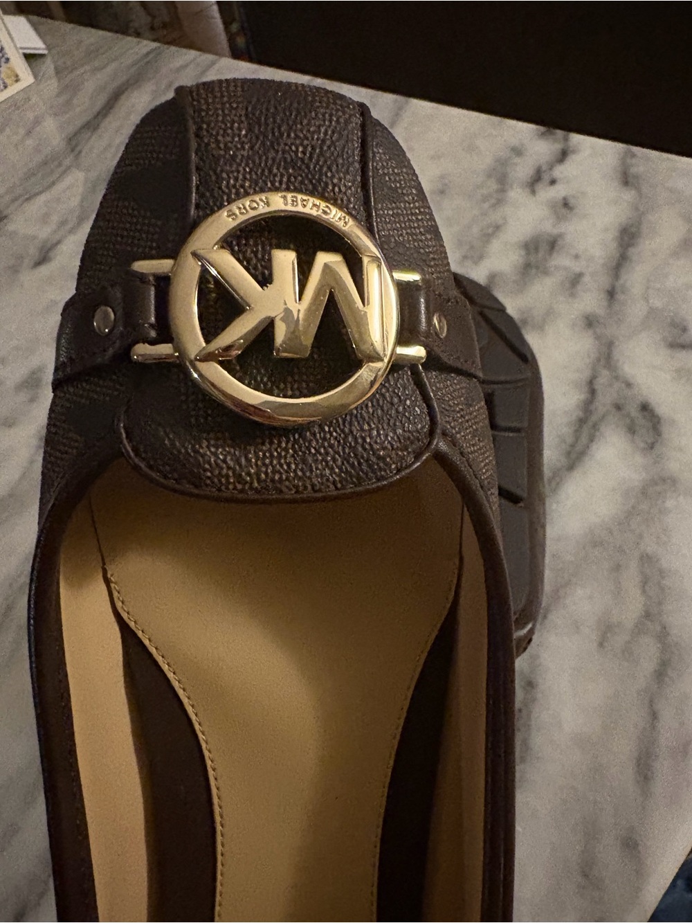 Michael Kors Dark Brown MK Logo Ballet Flats - Picture 2 of 3